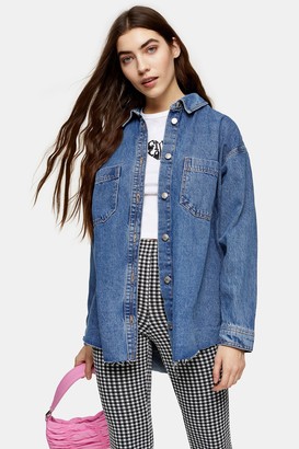 topshop denim shacket