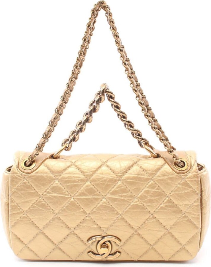 Chanel Crystal Logo Letters Chain Handle Flap Bag Quilted Lambskin Mini -  ShopStyle