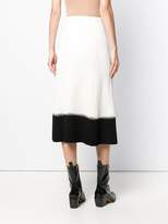 Thumbnail for your product : Alexander McQueen contrast flared midi skirt