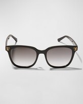 Thumbnail for your product : Cartier Gradient Panther Square Acetate Sunglasses