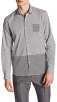 Thumbnail for your product : DAVID NAMAN Circles Long Sleeve Trim Fit Shirt
