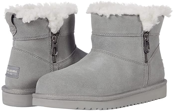 gray shearling boots