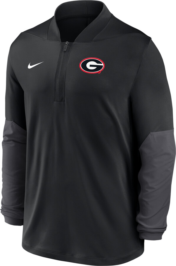 Nike Georgia Men's Dri-FIT College 1/2-Zip Top in Black | 03BA166NNGB-UCQ