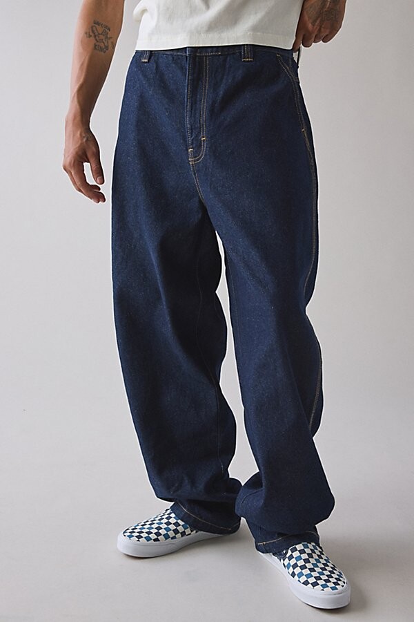 Dickies Madison Baggy Fit Double Knee Jean in Rinsed Indigo Blue