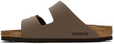Thumbnail for your product : Birkenstock Taupe Birkibuc Arizona Sandals