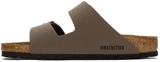 Birkenstock Taupe Birkibuc Arizona Sandals