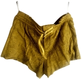 Thumbnail for your product : Helmut Lang Yellow Leather Shorts