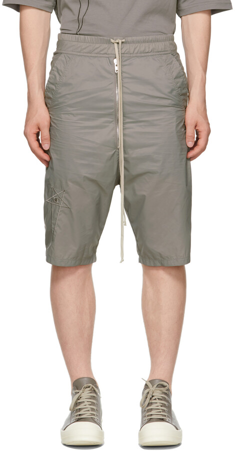 Rick Owens Grey Champion Edition Nylon Bela Shorts - ShopStyle