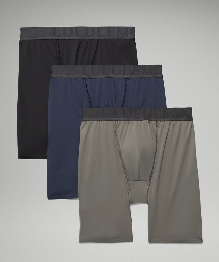 Vipsk Seamless Stretch Mens Polyester Boxer Briefs Underwear 1-Pack Set Retro World Map 