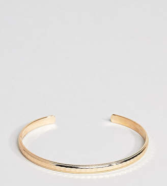 ASOS Curve DESIGN Curve minimal faceted cuff bracelet