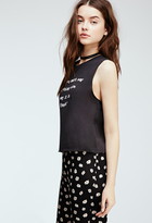 Thumbnail for your product : Forever 21 say in french graphic muscle tee