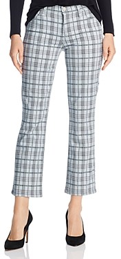 J Brand Selena Cropped Bootcut Jeans in Silverspoon Plaid - 100% Exclusive