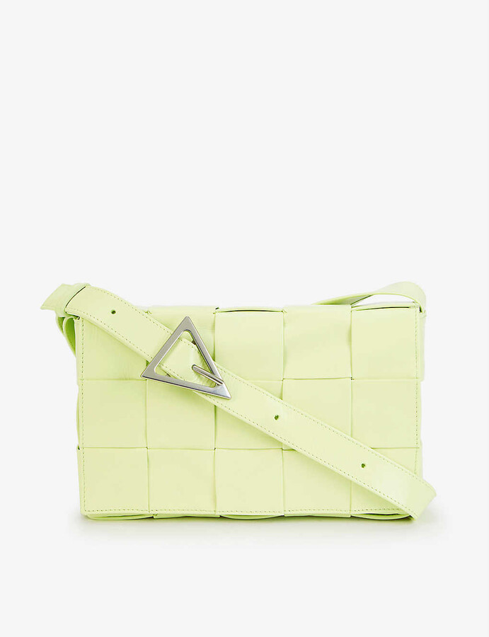 Bottega Intreccio Paper Cassette woven leather crossbody bag