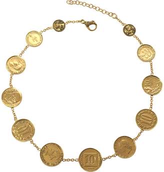 Alcozer & J Brass Coin Necklace