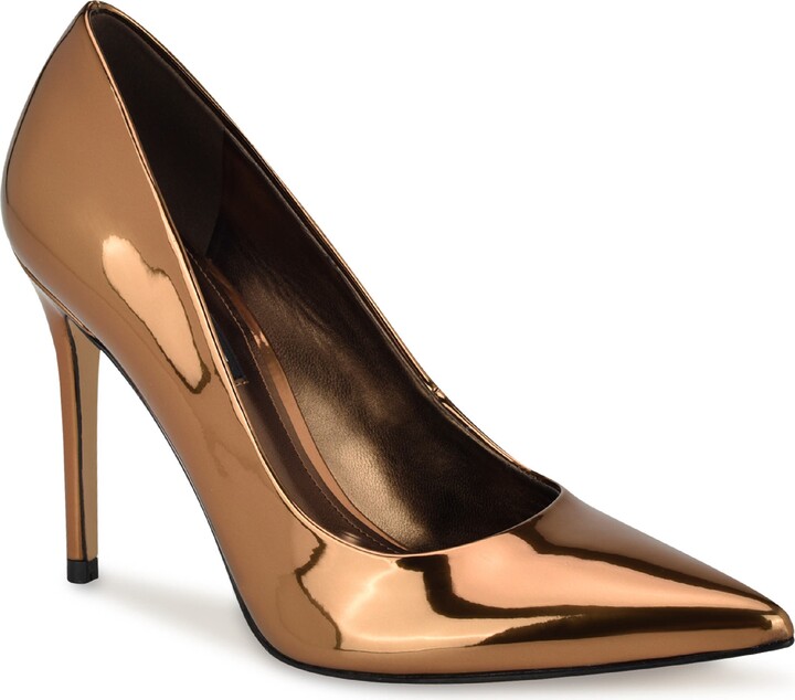 Pointed Bronze Heels ShopStyle UK