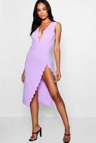 Thumbnail for your product : boohoo Tall Hailey Scallop Hem Bodycon Mini Dress