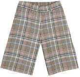 Thumbnail for your product : Fendi Kids Checked wool-blend bermuda shorts