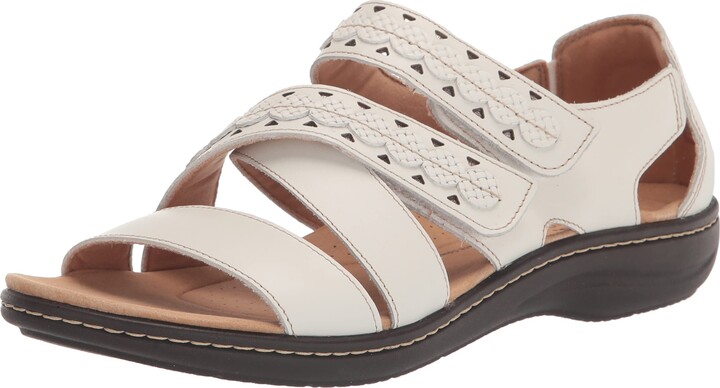 Clarks Flat Women's White Sandals | ShopStyle