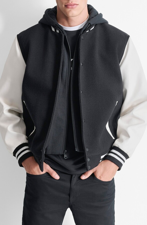 DKNY Water Resistant Varsity Jacket