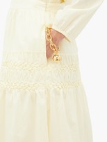 Thumbnail for your product : Merlette New York Castell Smocked Cotton-lawn Skirt - Light Yellow
