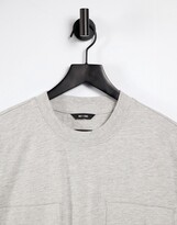 Thumbnail for your product : ONLY & SONS organic cotton oversized double pocket t-shirt in grey