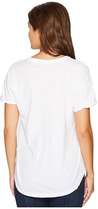 The Original Retro Brand Tacos and Siestas Slub Rolled Short Sleeve Tee (White) Women's T Shirt