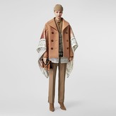 Thumbnail for your product : Burberry Mariner Print Blanket Detail Technical Wool Pea Coat