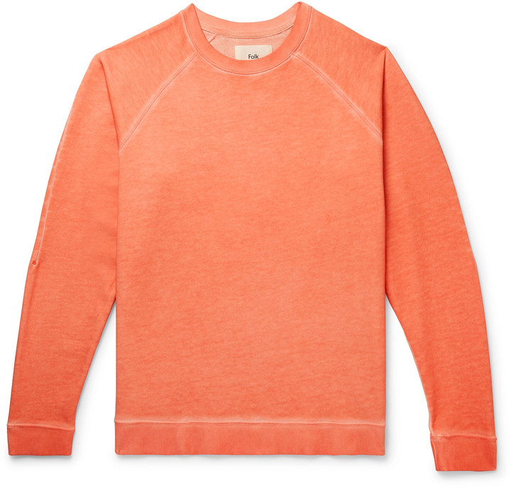 garment dyed loopback sweatshirt