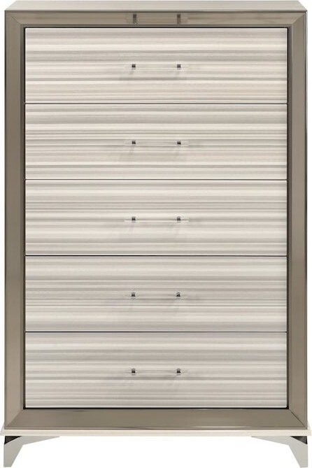 Global Furniture USA Zambrano Zebra White Wooden Chest
