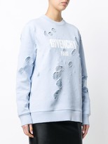 Thumbnail for your product : Givenchy Distressed Logo Sweatshirt
