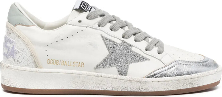 Golden Goose Ballstar glittered leather sneakers