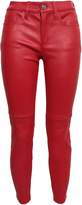 Thumbnail for your product : Current/Elliott Cropped Stretch-leather Skinny Pants
