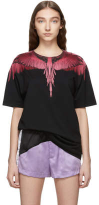 Marcelo Burlon County of Milan Black and Red Wings T-Shirt