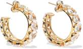 Thumbnail for your product : Bounkit 14-karat Gold-plated Quartz Hoop Earrings