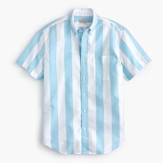 J.Crew Short-sleeve stretch American Pima oxford shirt in blue stripe