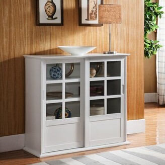 Cedrina 4-Door Large Storage Cabinet,Sideboard with Adjustable Divider and Pull Ring Handles-Stylish Buffet Red Barrel Studio Color: White