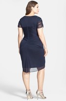 Thumbnail for your product : Adrianna Papell Cap Sleeve Side Ruched Dress (Plus Size)