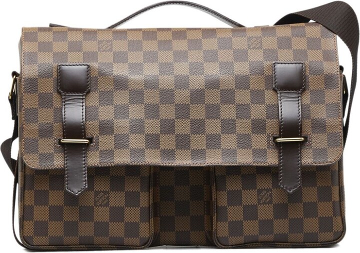 Louis Vuitton 1998 pre-owned Damier Ebene Broadway messenger bag - ShopStyle