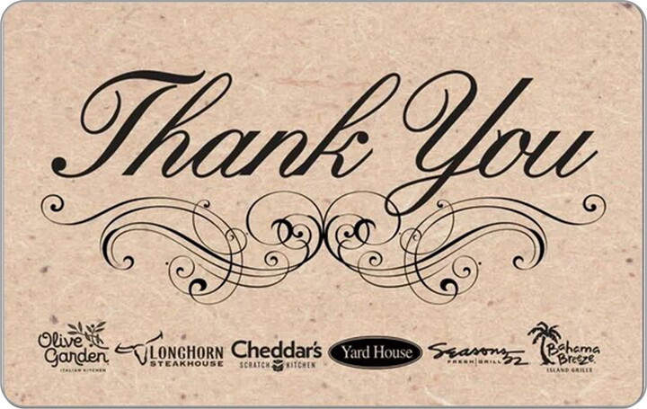 Darden Restaurants $25 Thank You eGift Card