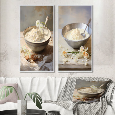 Lark Manor Porridge Portrait - Breakfast Wall Art Living Room Set Of 2