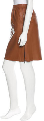 Sportmax Leather Knee-Length Skirt w/ Tags