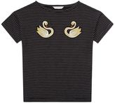 Thumbnail for your product : Marc Jacobs Striped Swan Embellished T-Shirt