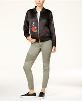 Thumbnail for your product : Say What Juniors' Embroidered Satin Bomber Jacket