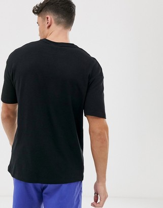 Jack and Jones Core over sized pocket logo t-shirt in black