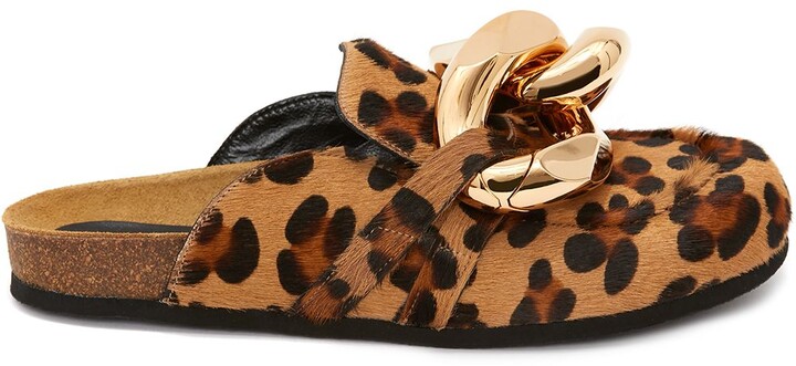 leopard print clogs and mules