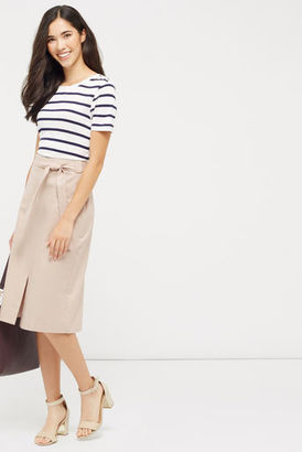 Oasis COMPACT COTTON MIDI SKIRT [span class="variation_color_heading"]- Stone[/span]
