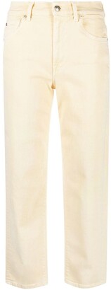 7 For All Mankind Cropped Straight-Leg Jeans