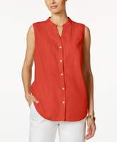 Thumbnail for your product : Charter Club Petite Embroidered Blouse, Created for Macy's