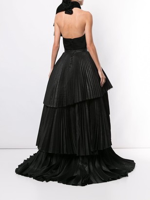Isabel Sanchis Pleated Asymmetric Skirt