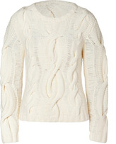 Thumbnail for your product : Rag and Bone 3856 Rag & Bone Ivory Merino-Blend Cable Knit Pullover